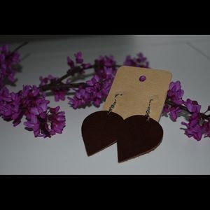 Genuine leather earrings